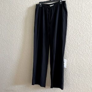 H&M black wide leg pants with draw string. New w/o tags.